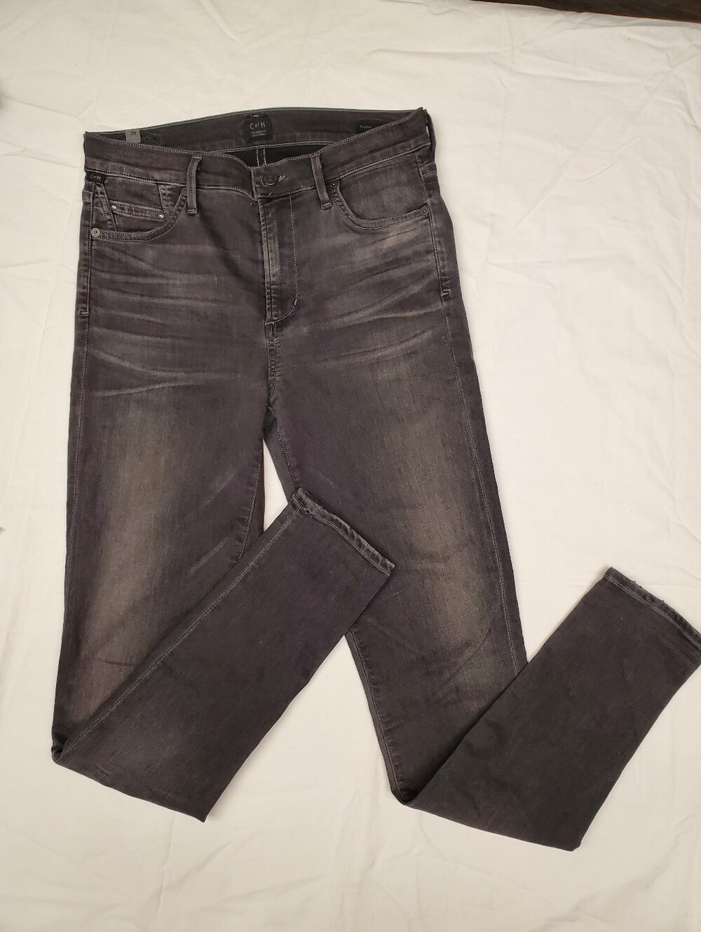 Citizens of Humanity Rocket High Rise Skinny Jeans 29 Faded Gray Black Stretch